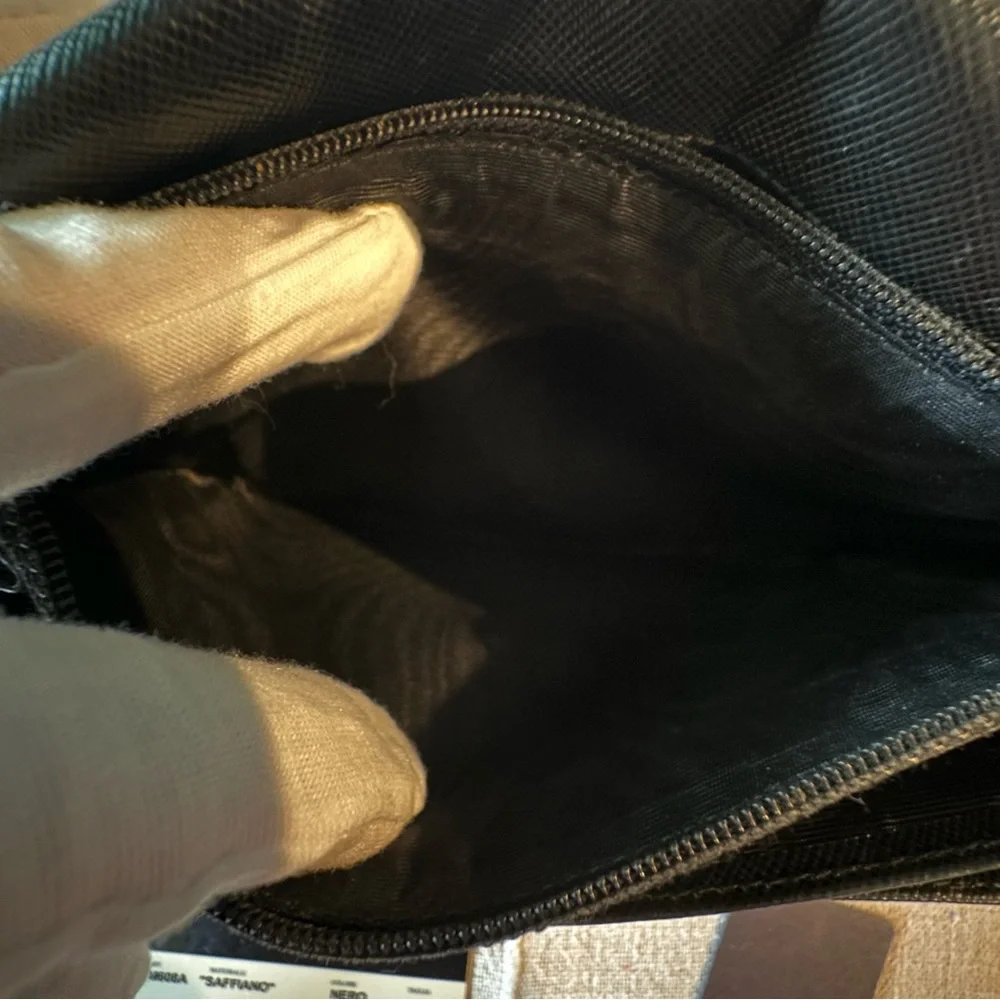 Prada | Portafoglio Portamon Saffiano Leather Nero Long Snap Button Wallet - Picture 12 of 16